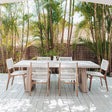 Zane Teak Dining Chair - White
