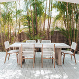 Zane Teak Dining Chair - White