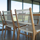 Zane Teak Dining Chair - White