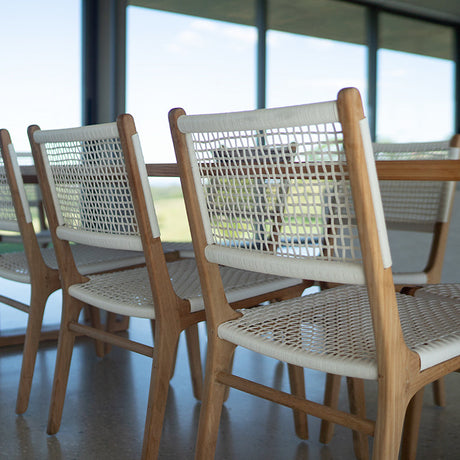 Zane Teak Dining Chair - White