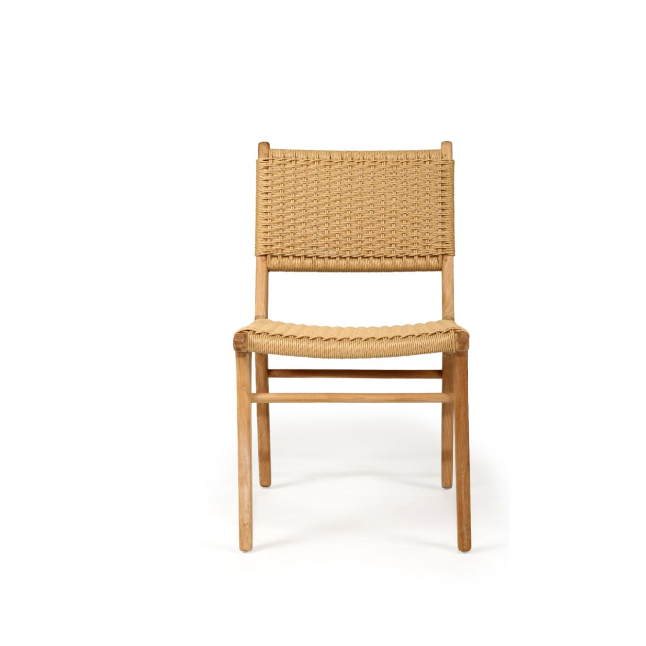 Zane Teak Dining Chair – Sand (Close Weave) 0.45m
