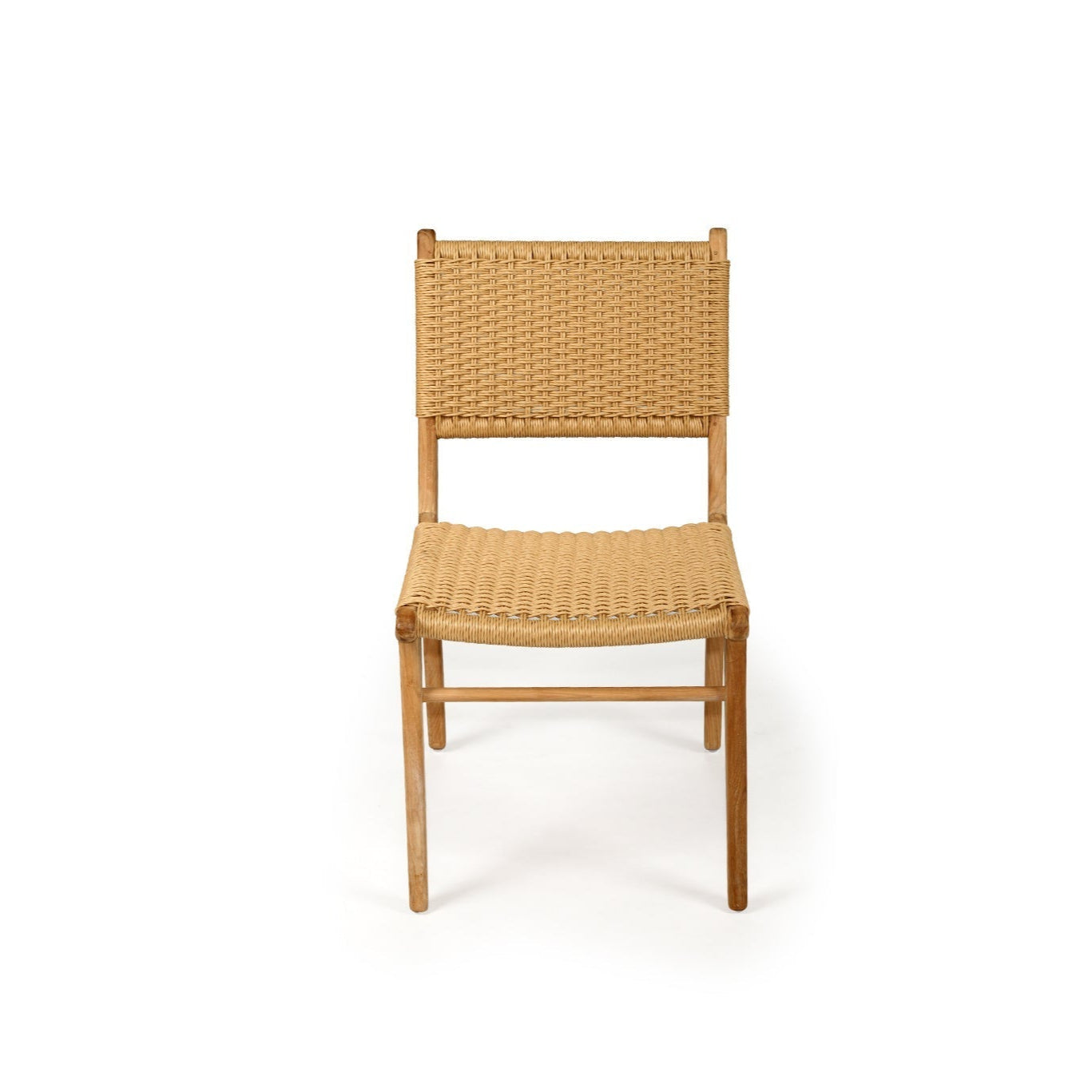 Zane Teak Dining Chair – Sand (Close Weave) 0.45m