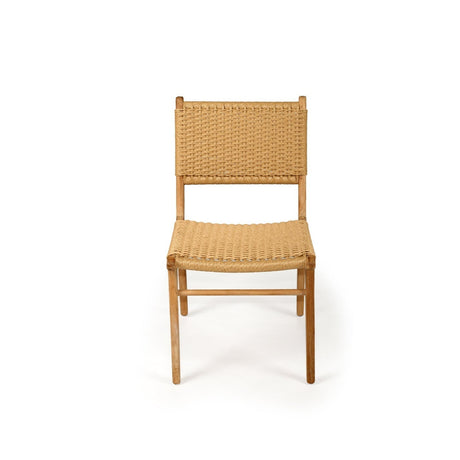 Zane Teak Dining Chair – Sand (Close Weave) 0.45m