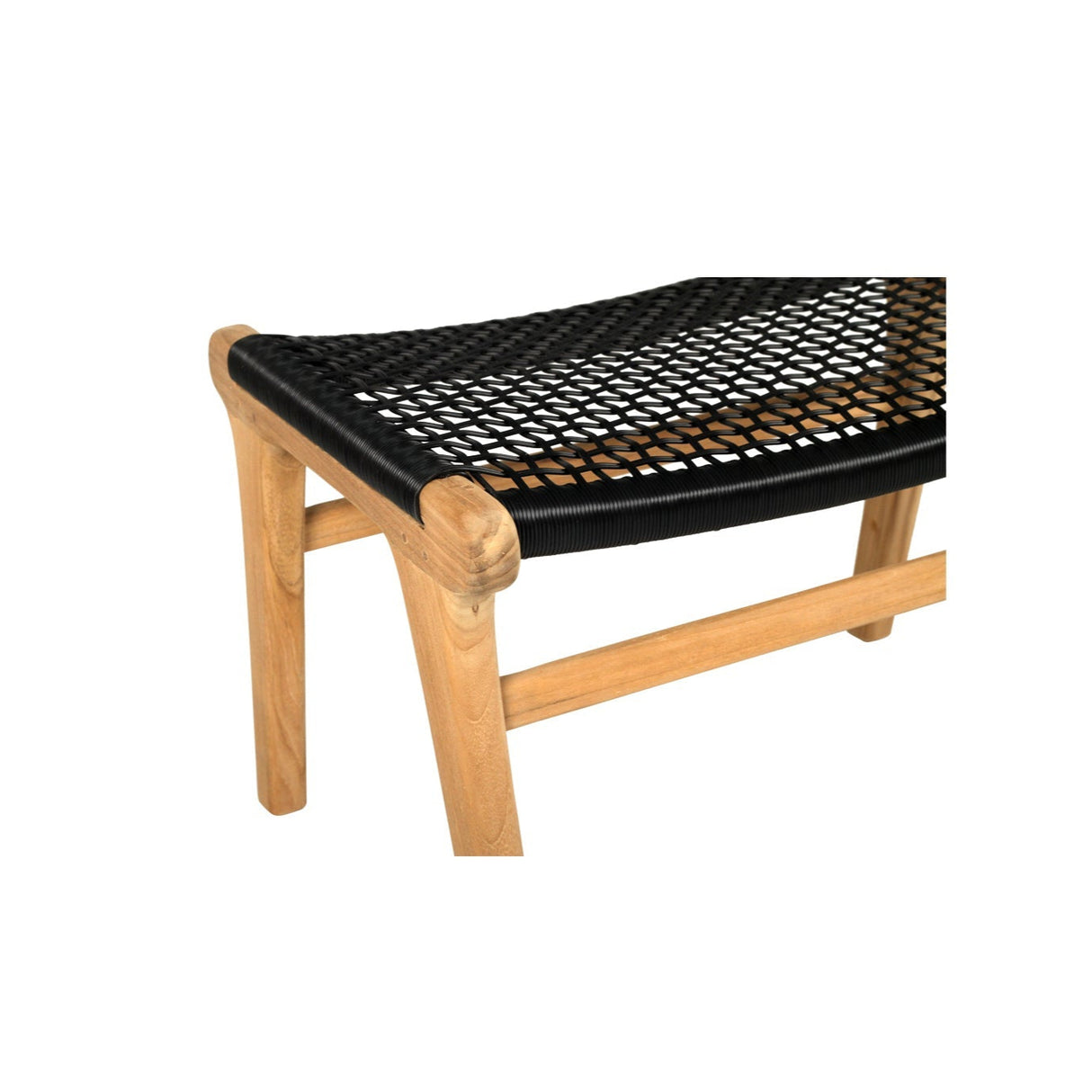 Zane Teak Lazy Chair Ottoman - Black - 0.4m