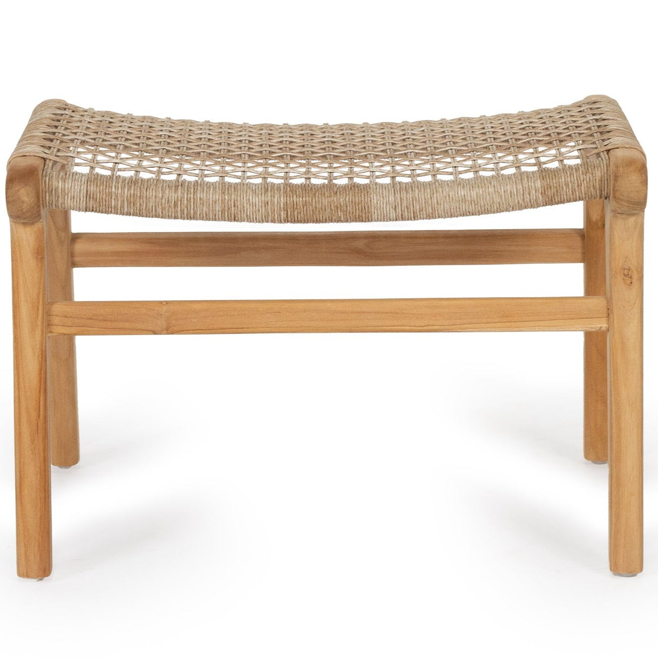 Zane Teak Lazy Chair Ottoman – Washed Grey - 0.4m