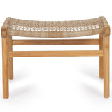 Zane Teak Lazy Chair Ottoman – Washed Grey - 0.4m