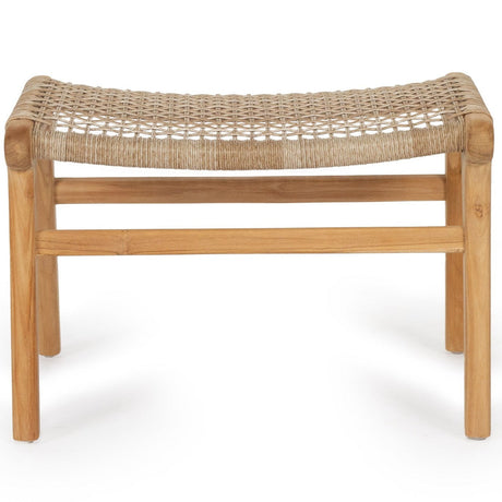 Zane Teak Lazy Chair Ottoman – Washed Grey - 0.4m