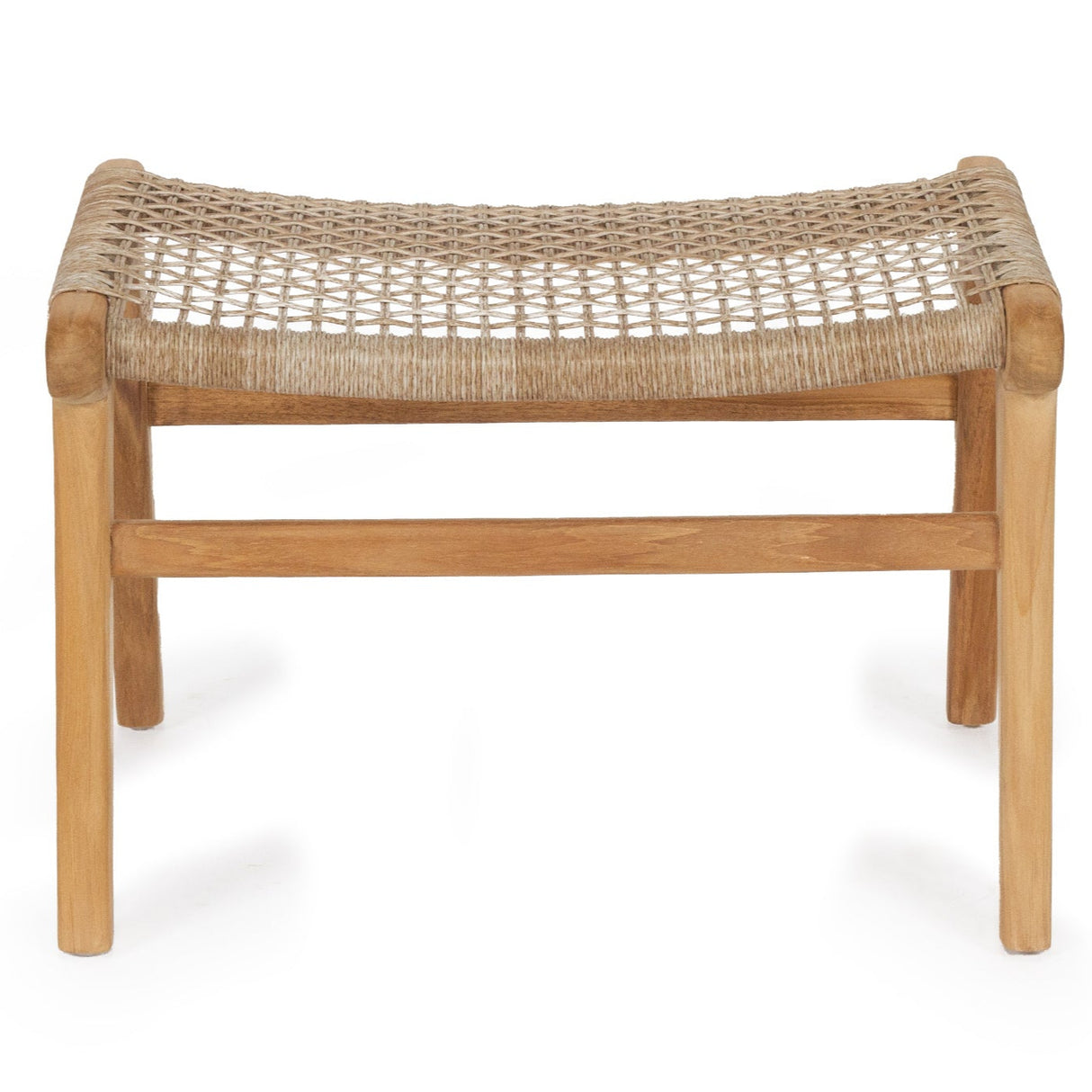 Zane Teak Lazy Chair Ottoman – Washed Grey - 0.4m