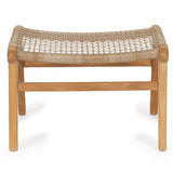 Zane Teak Lazy Chair Ottoman – Washed Grey - 0.4m