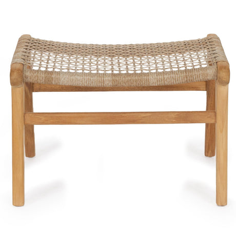 Zane Teak Lazy Chair Ottoman – Washed Grey - 0.4m