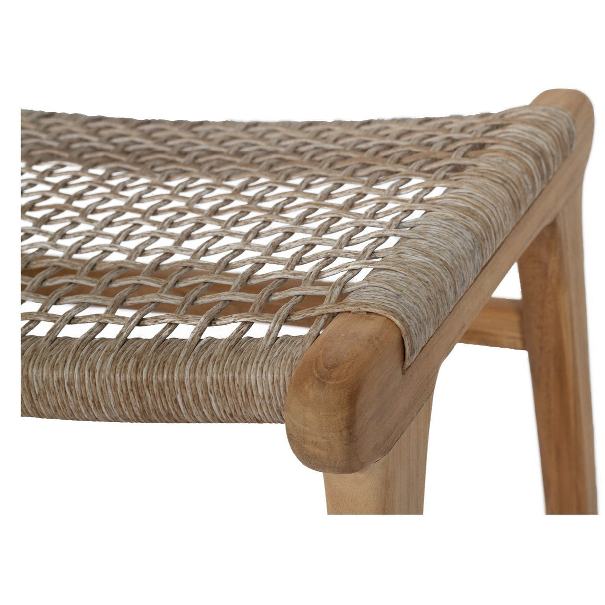 Zane Teak Lazy Chair Ottoman – Washed Grey - 0.4m