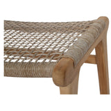 Zane Teak Lazy Chair Ottoman – Washed Grey - 0.4m