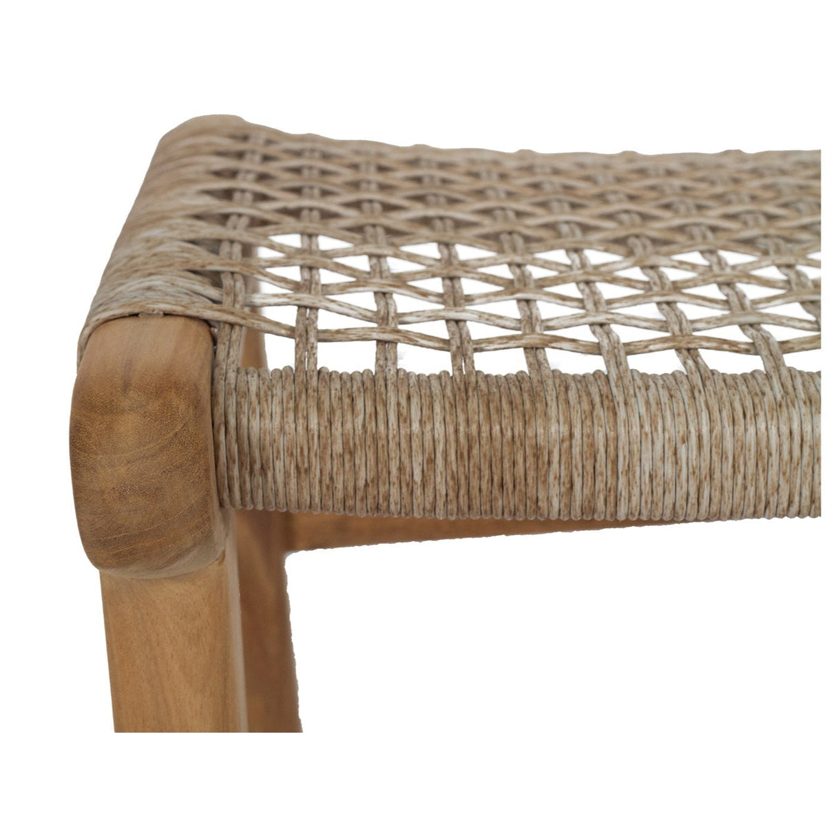 Zane Teak Lazy Chair Ottoman – Washed Grey - 0.4m