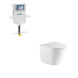 Zara99 Rimless Wall Faced Floor Toilet Pan (Gloss White)