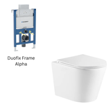 Zara Rimless Wall Hung Toilet Pan (Gloss White)