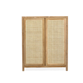 Zarah Solid Teak Shoe Cabinet 1m