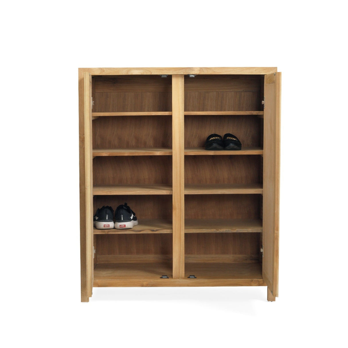 Zarah Solid Teak Shoe Cabinet 1m