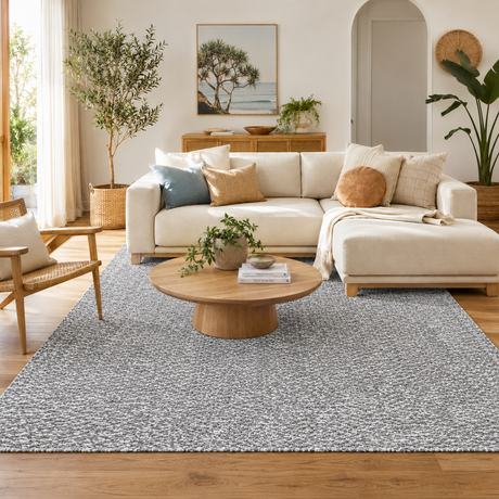 Zayna Cue Charcoal Wool Blend Rug