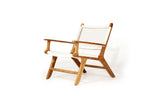 Zane Accent Teak Arm Chair – White