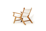 Zane Accent Teak Arm Chair – White