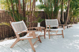 Zane Accent Teak Arm Chair – White