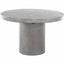 Zen Outdoor Concrete Round Dining Table 105 cm in Weathered Cement/White
