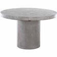 Zen Outdoor Concrete Round Dining Table 105 cm in Weathered Cement/White