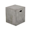 Zen Outdoor Concrete Square Stool in Weathered Cement