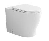 Zeus Tornado Rimless Wall Faced Gloss White Floor Toilet