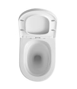 Zeus Tornado Rimless Wall Faced Gloss White Floor Toilet