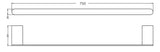 ZEVIO Single Towel Rail (750mm) - Chrome