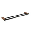 ZEVIO Double Towel Rail (600mm) - Black & Rose Gold
