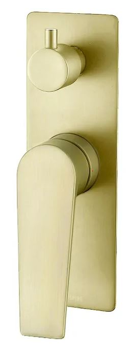 ZEVIO Shower/Wall Mixer with Diverter - Brushed Gold