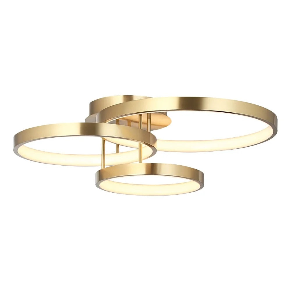 Zola 84W Dimmable LED Semi-Flush Mount Light Gold / Warm White