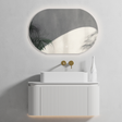 Zure Waverton Wall Hung Curve Vanity Matte White