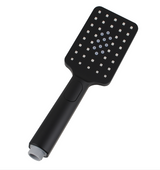 3 Functions Square Hand Held Shower Set With Rail - Black