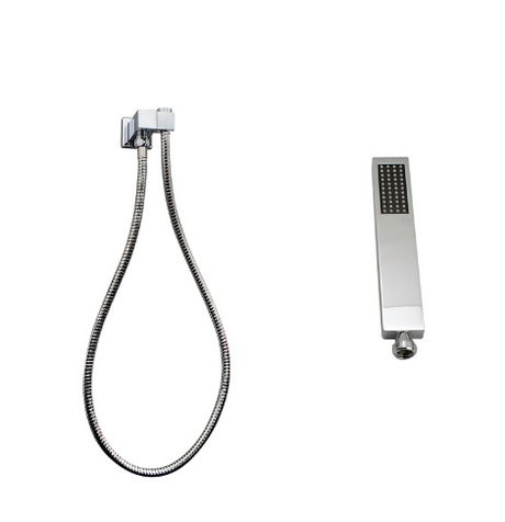 Square Hand Held Shower Set - Chrome