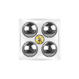 MODURA BathLux4 White Exhaust Fan With Led Light 8w