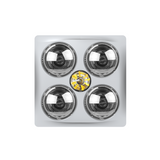 MODURA BathLux4 Silver Exhaust Fan With Led Light 8w