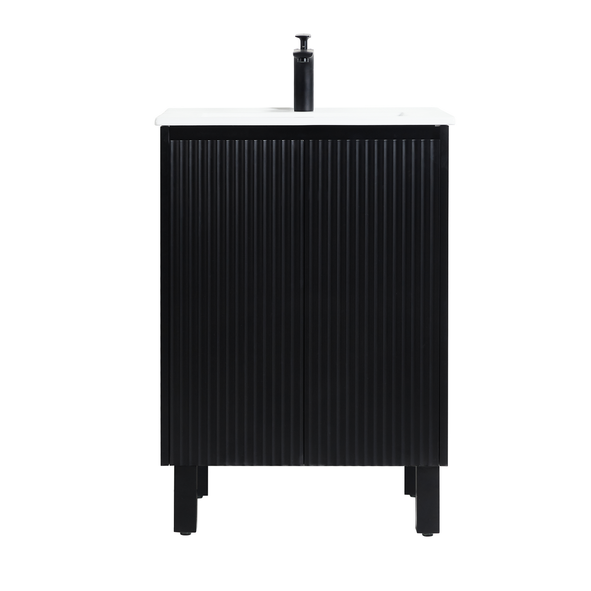 Brighton Freestanding PVC Vanity 600mm (Matte Black)