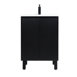 Brighton Freestanding PVC Vanity 600mm (Matte Black)
