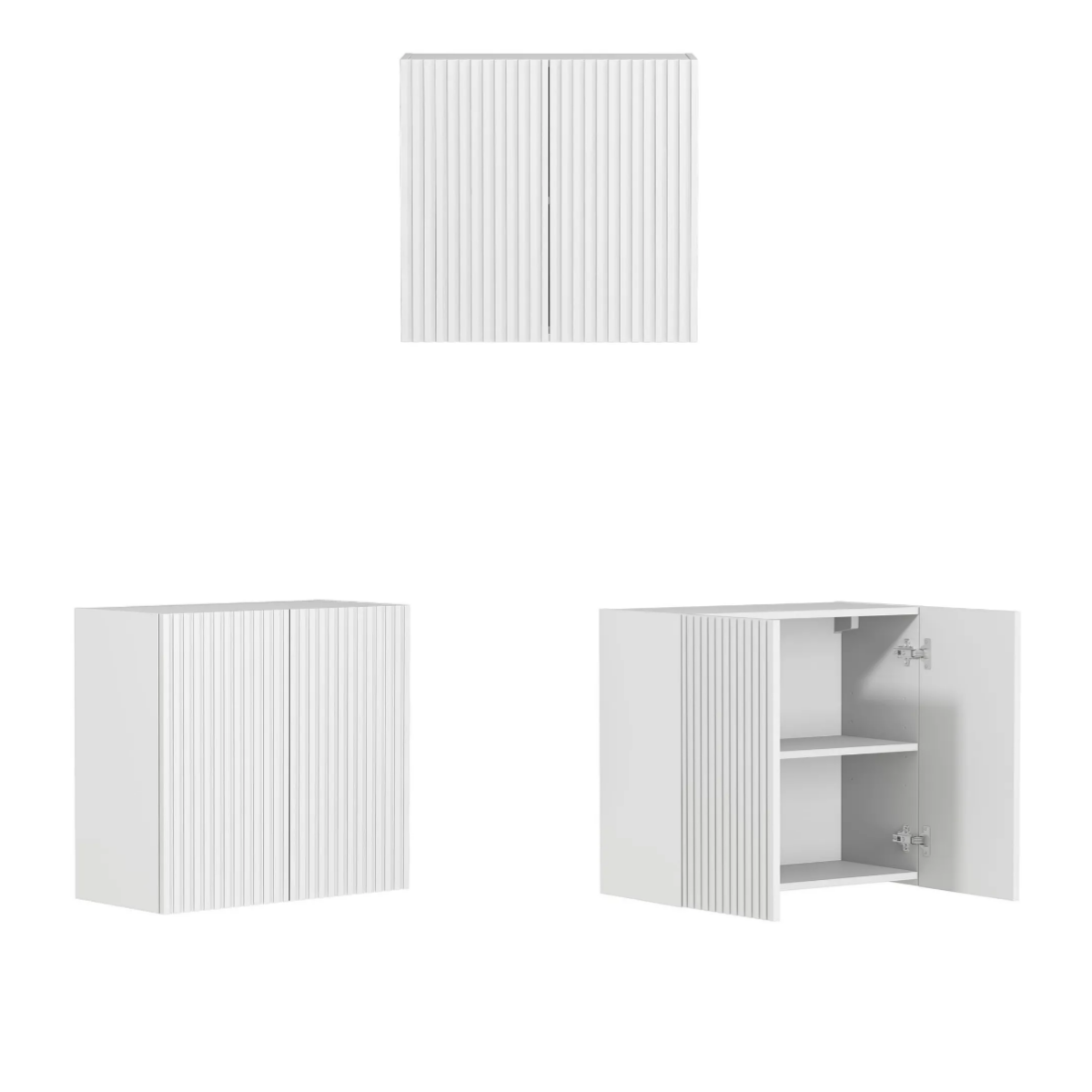 Noosa White Cabinet Laundry Set 1715x600x2100 (Style C)
