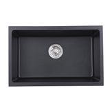 Cora Undermount Granite Sink Single Bowl (Matte Black) (680 x 435 x 210mm)