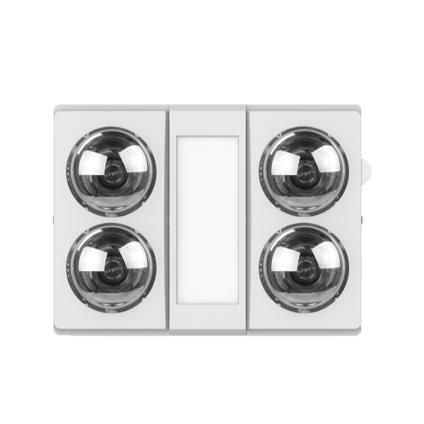 MODURA AllLux4 White Exhaust Fan With Tricolour Panel Light 16w