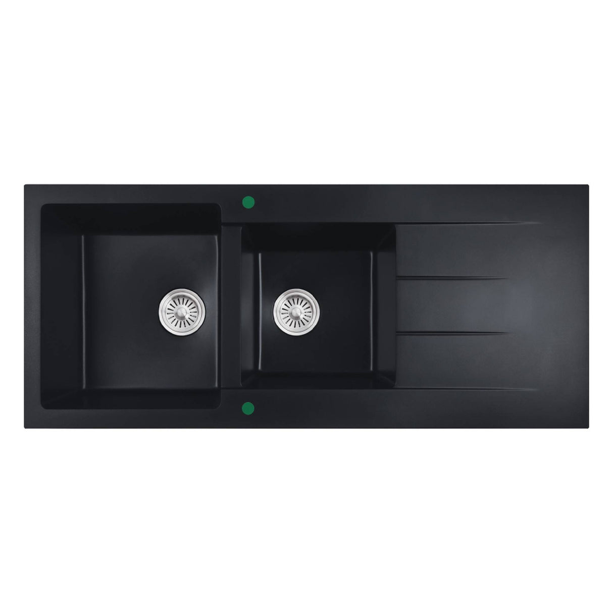 Cora Granite Sink One & Half Bowl with Drainer (Matte Black)