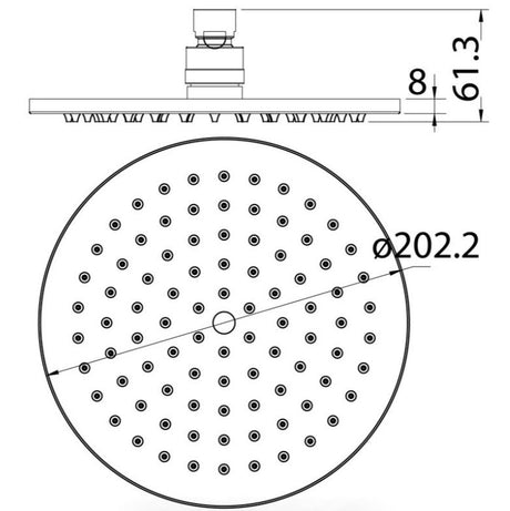 Cora Overhead Shower 200mm