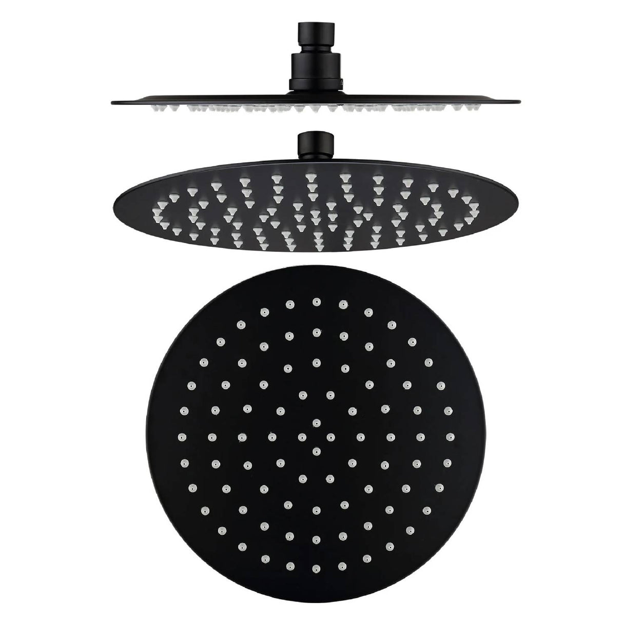 Mica Shower Head (200mm) (Black)- Clearance