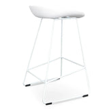 Calibre CBS2007-SD 65cm Bar Stool - white Seat With white metal Frame