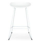 Calibre CBS2007-SD 65cm Bar Stool - white Seat With white metal Frame