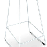 Calibre CBS2007-SD 65cm Bar Stool - white Seat With white metal Frame